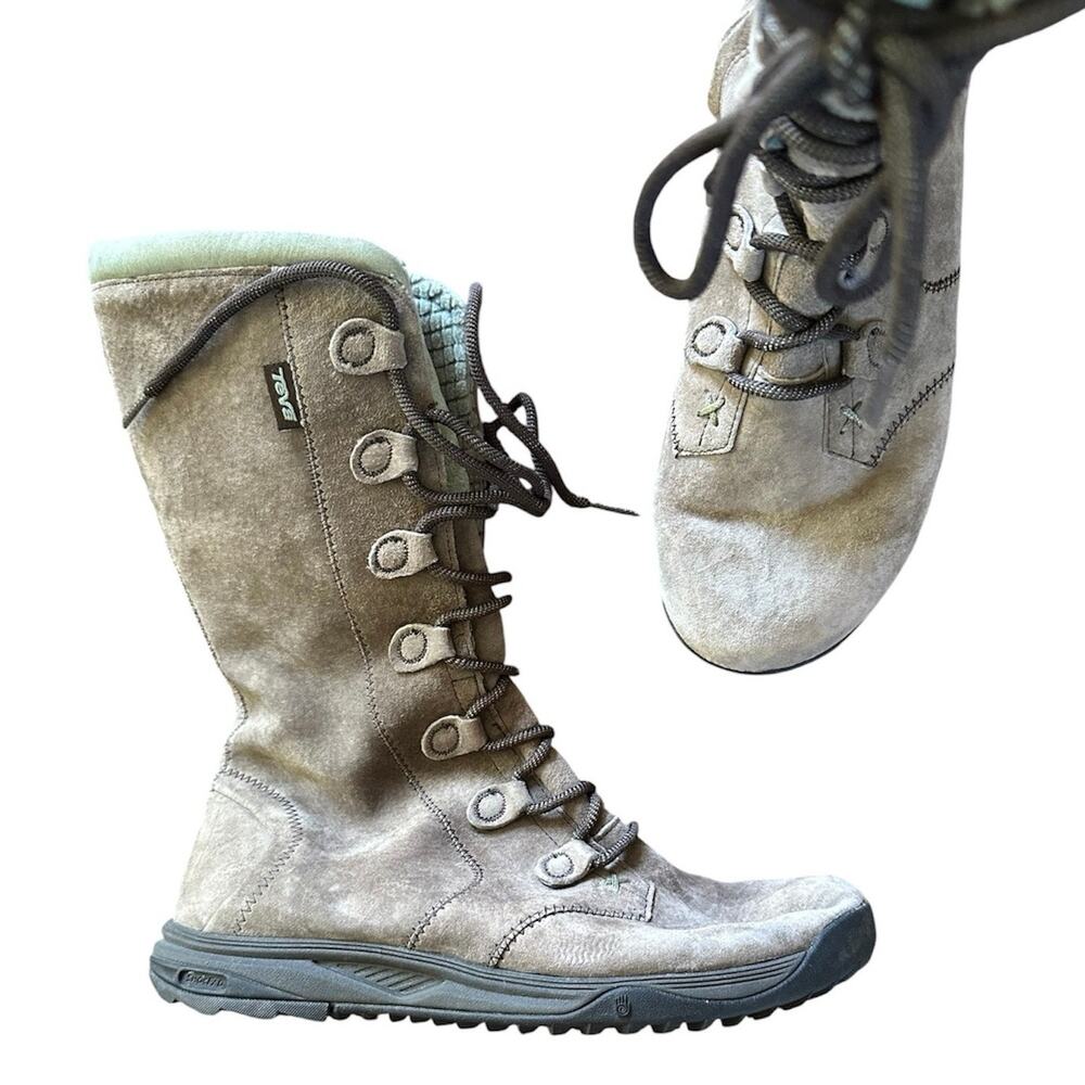 Teva 7.5 lace up warm hiking boots cosplay costume fairy renaissance outdoor